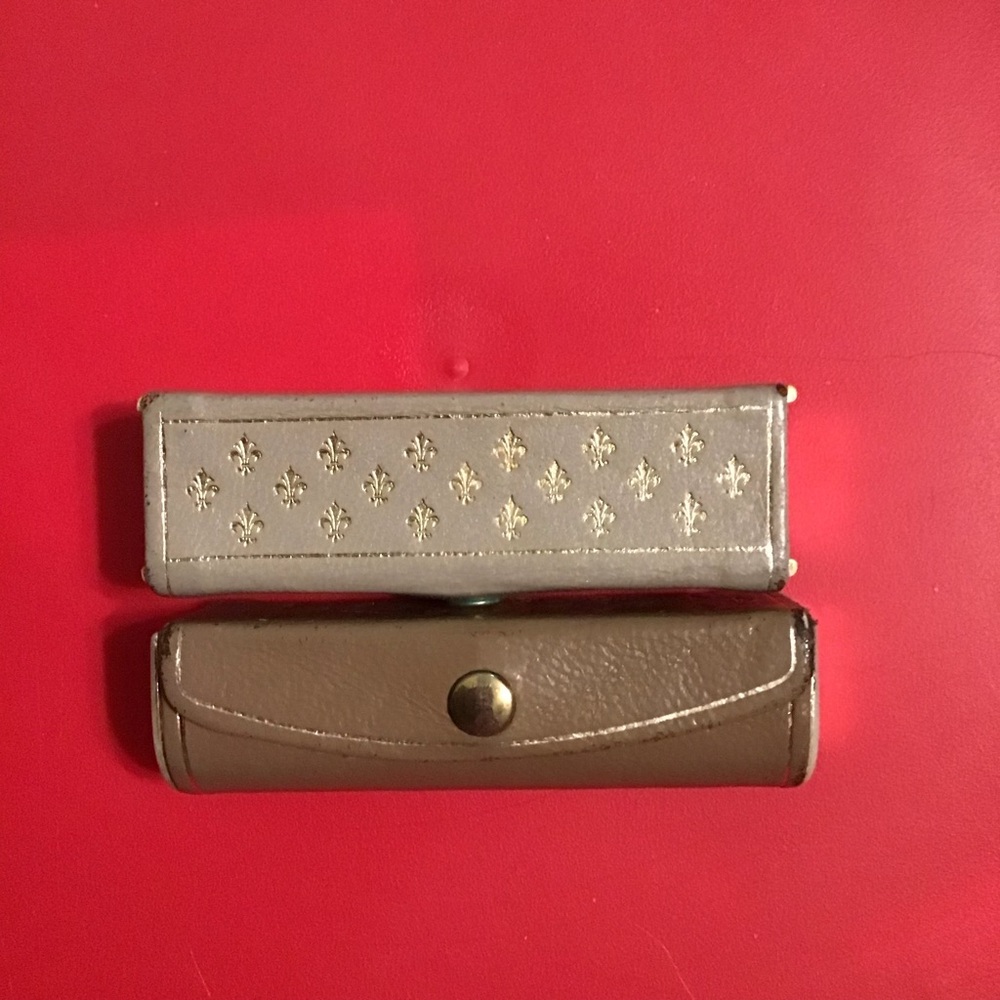 2 Elegant Vintage Brevettato Leather Lipstick Case Holders - Picture 4 of 8